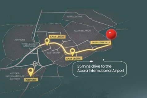 East Legon Hills location map